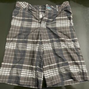 Tony Hawk brown and white shorts. Hybrid shorts Size kids 18.